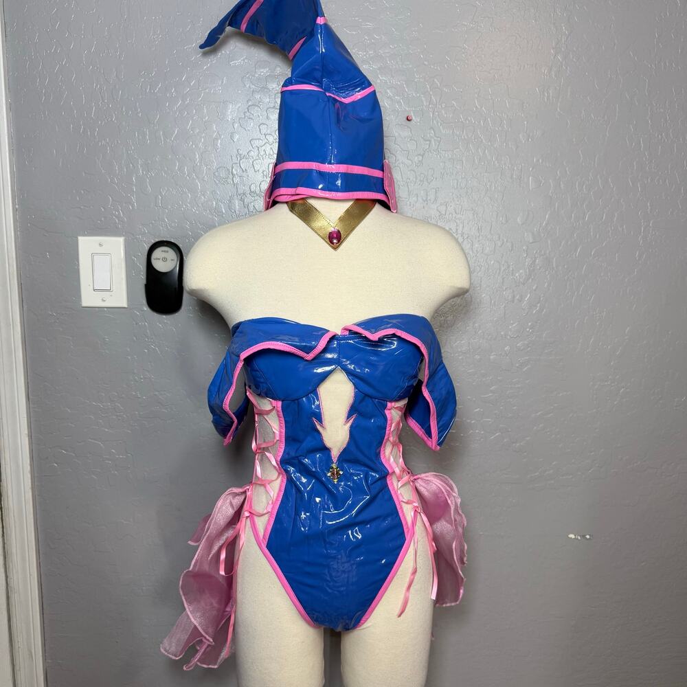Mobbunny Anime Sexy Witch Lingerie Bodysuit Hallow Strapless Side Lace With Hat